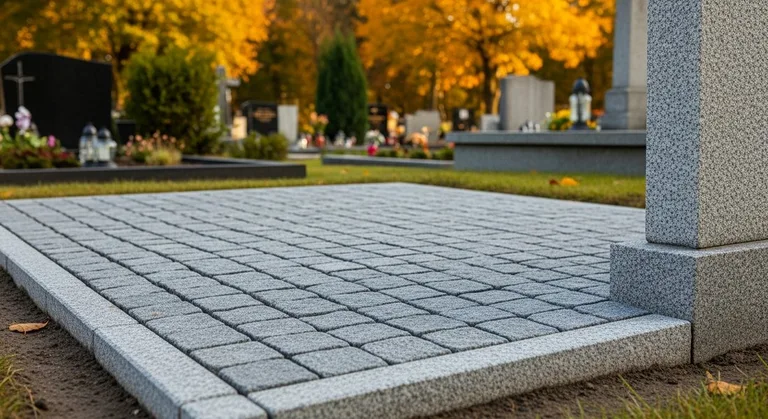 Мощение участка тёмной плиткой, образец ПМ029 в Пензе