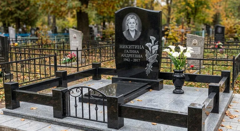 Памятник с гравировкой калл — выполненная работа «Никитина» в Пензе