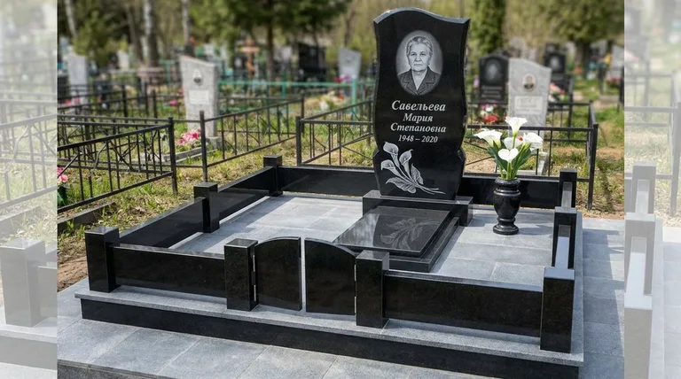 Памятник с гравировкой калл — выполненная работа «Савельева» в Пензе