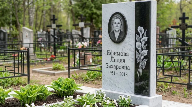 Памятник с гравировкой калл — выполненная работа «Ефимова» в Пензе