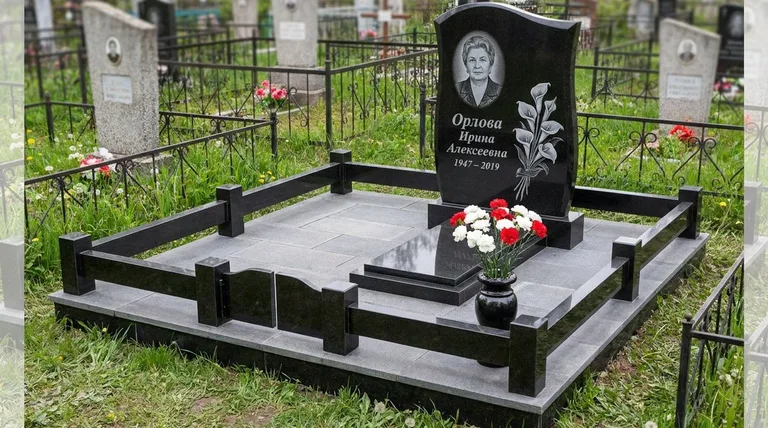 Памятник с гравировкой калл — выполненная работа «Орлова» в Пензе