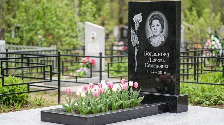 Памятник с гравировкой калл — выполненная работа «Богданова» в Пензе