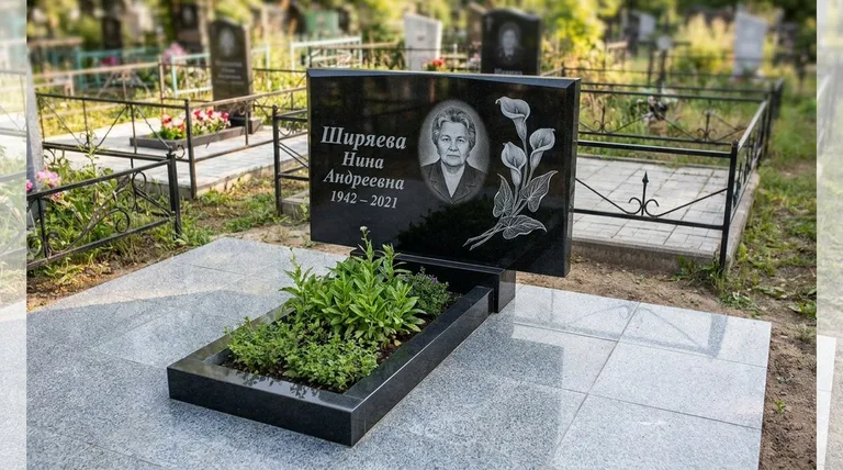 Памятник с гравировкой калл — выполненная работа «Ширяева» в Пензе