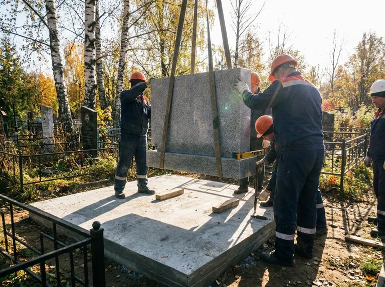 Установка нового памятника на могилу