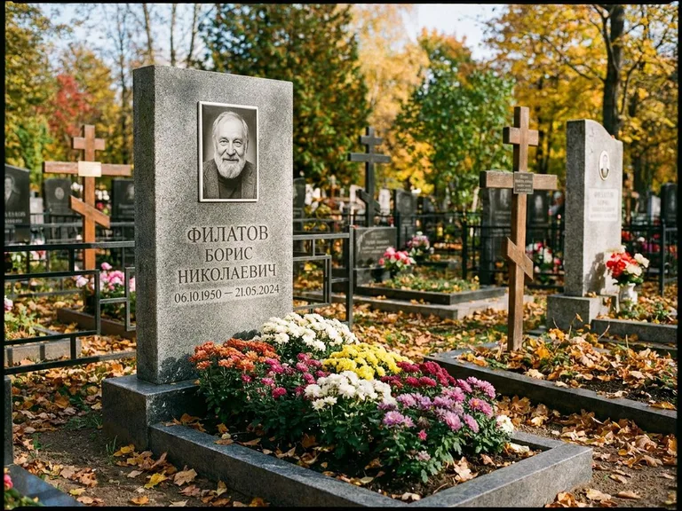 Керамический портрет с цветником в Пензе