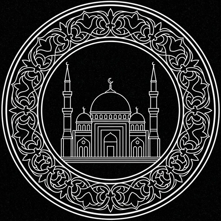 Эскиз: В медальоне — круглый медальон с восточным кантом в Пензе