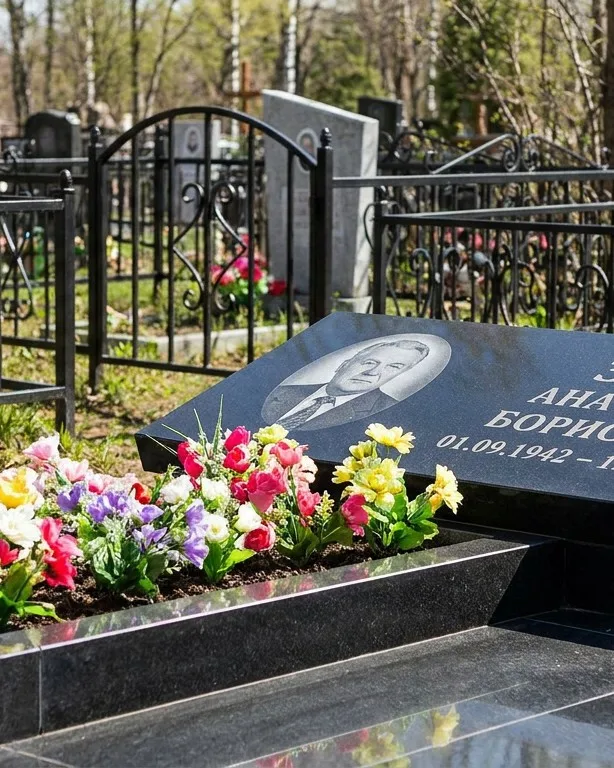Премиум памятник под ключ с мощением и оградой в Пензе