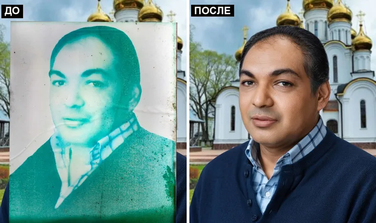 Ретушь фото на памятник — цветокоррекция и колоризация: до и после в Пензе
