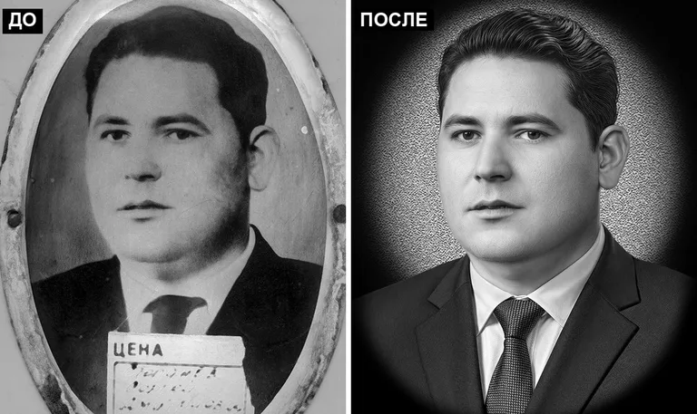 Ретушь фото на памятник — реставрация фотографии: до и после в Пензе