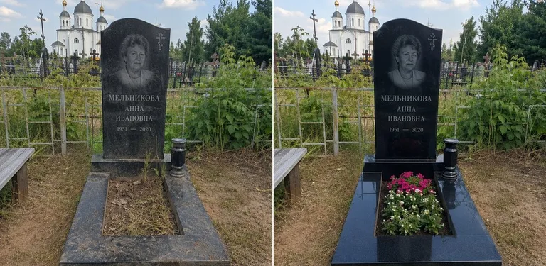 Мойка фигурного памятника до и после в Пензе