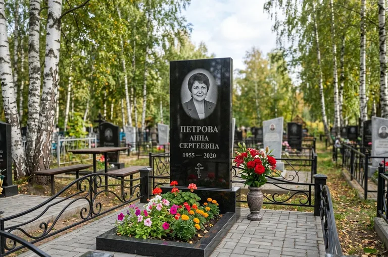 Установка гранитного памятника на могилу в Пензе