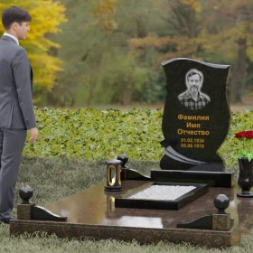 Гранитный вертикальный памятник светский - П106