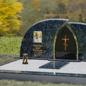 Комбинированный православный горизонтальный памятник - П116