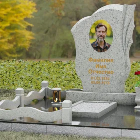 Вертикальный гранитный памятник без креста — П147