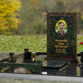 Светский вертикальный гранитный памятник — П154