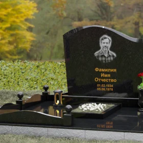 Гранитный вертикальный памятник для одного — П155