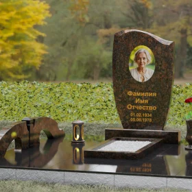 Вертикальный гранитный памятник без креста — П156