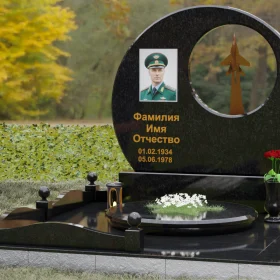 Памятник на одного из гранита и металла - П185