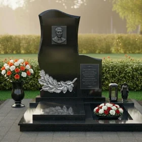 Гранитный или металлический памятник с комплексом - ПН148
