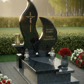 Православный гранитный памятник с крестом — ПН239