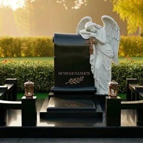 Гранитный или мраморный вертикальный памятник - ПН393