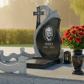 Элитный православный памятник с крестом – ПН478