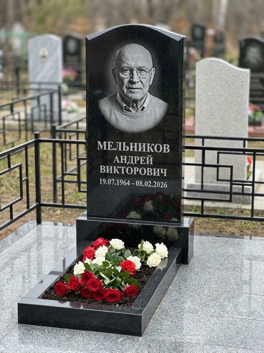 Портрет на памятнике в Пензе — Мелкое лицо с общего фото — портрет под гравировку