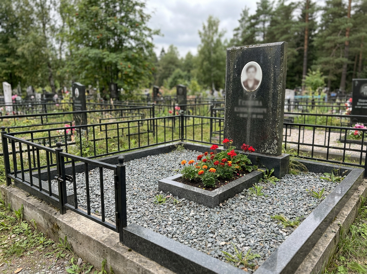 Благоустройство могилы в Пензе — пример 4