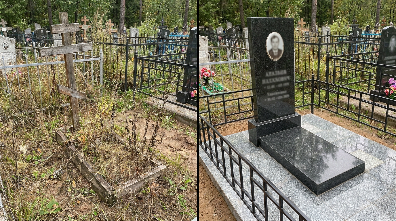 Установка памятника в Пензе — пример 1